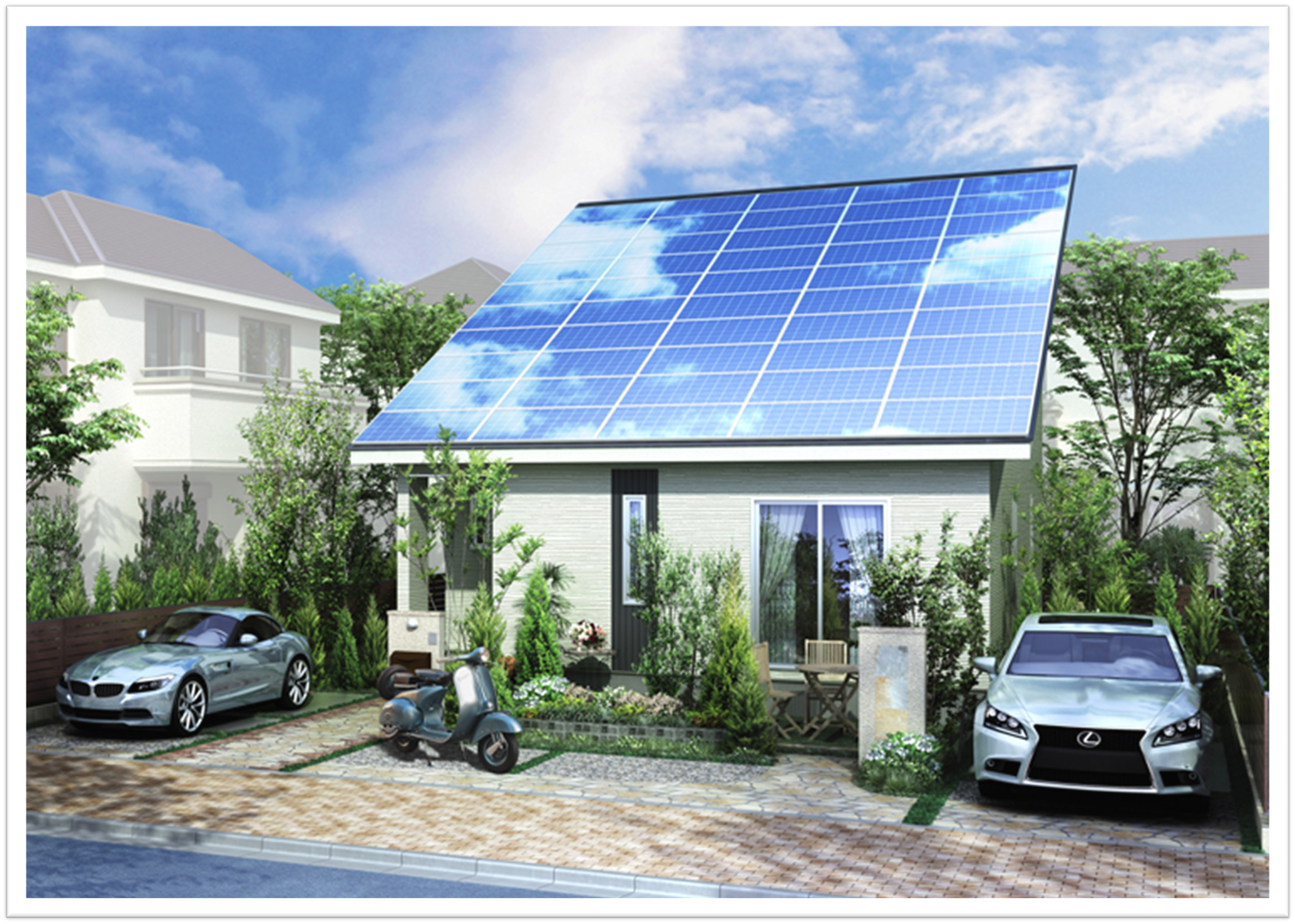 太陽光発電システムの標準搭載の住宅